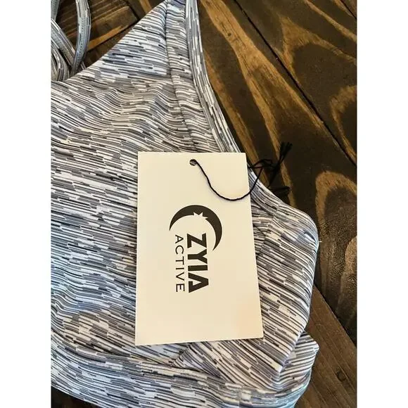 Zyia Active Sports Bra Women XL Gray Lounge Athleisure Supportive Running Hiking - Picture 7 of 7